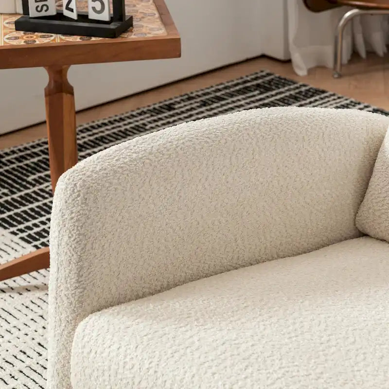 Fauteuil à bascule moderne à dossier haut avec repose-pieds et pieds en bois