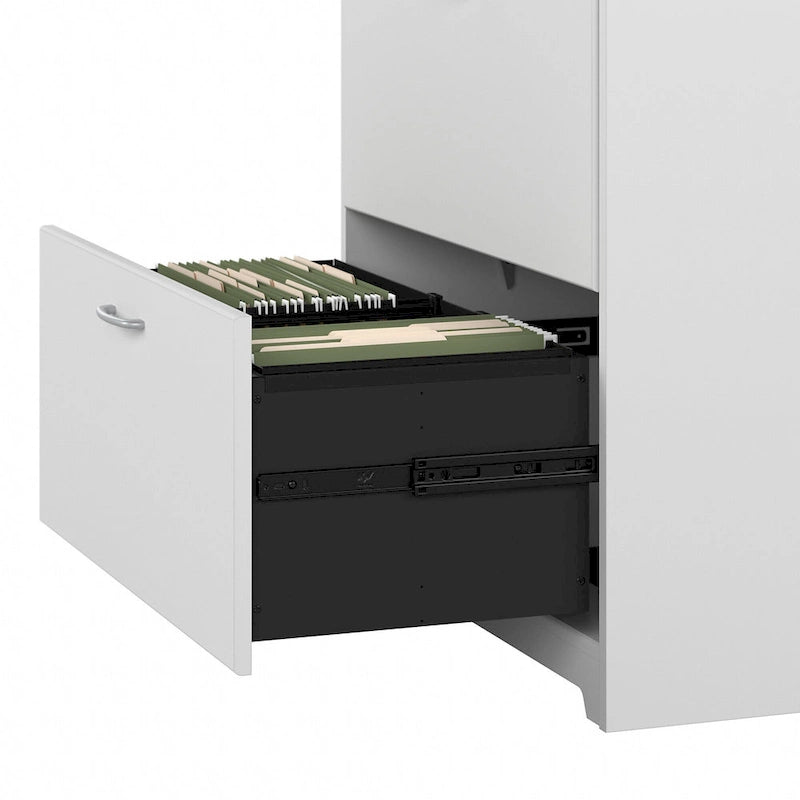 Bureau d'angle avec huche et classeur