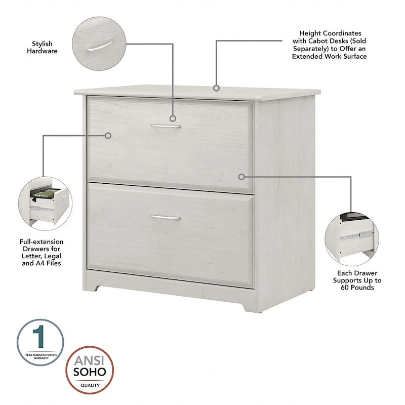 Bureau d'angle avec huche et classeur