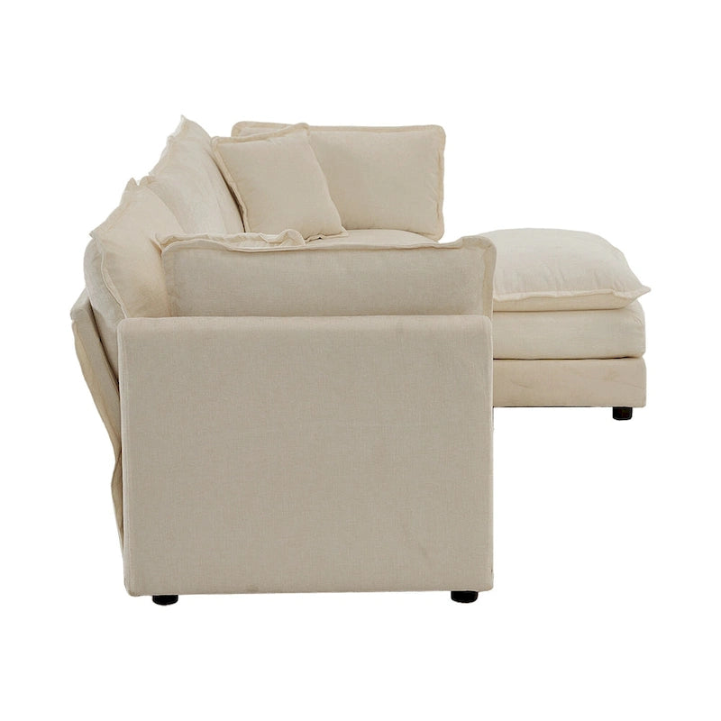 Canapé d'angle modulaire en chenille