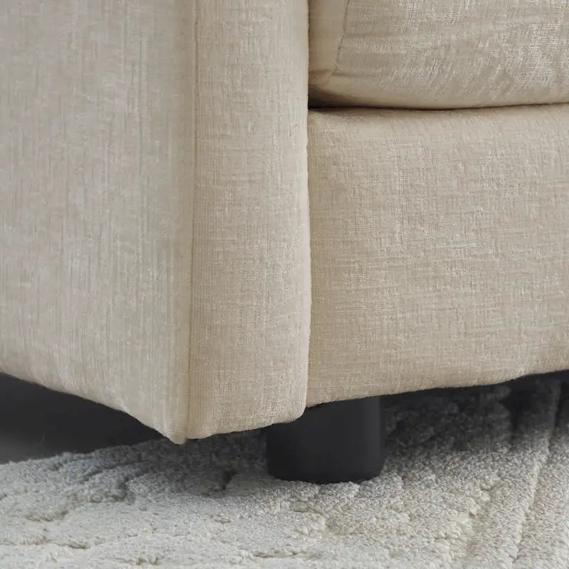 Canapé d'angle modulaire en chenille