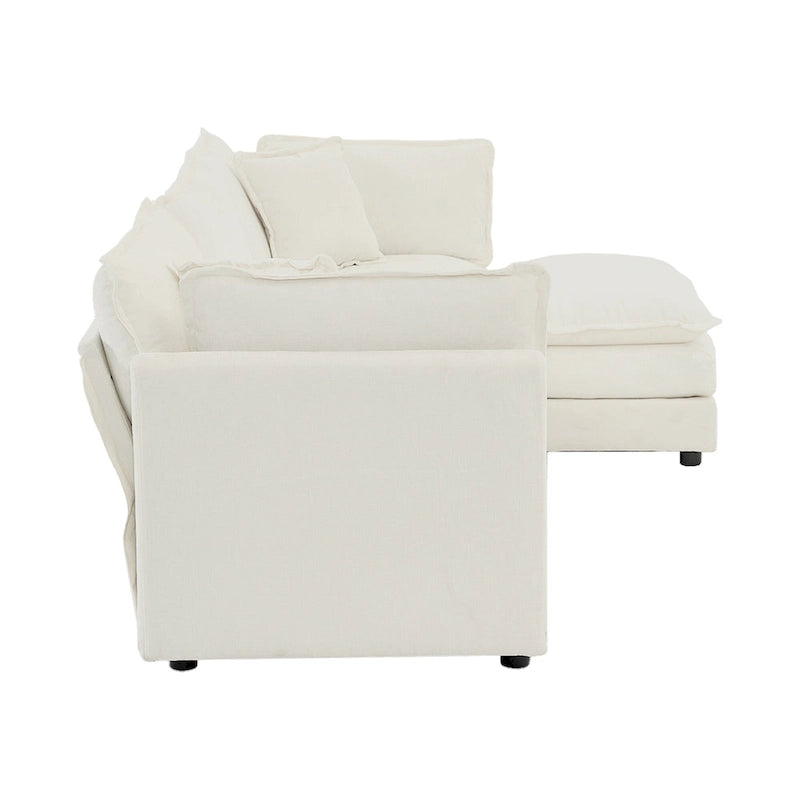 Canapé d'angle modulaire en chenille