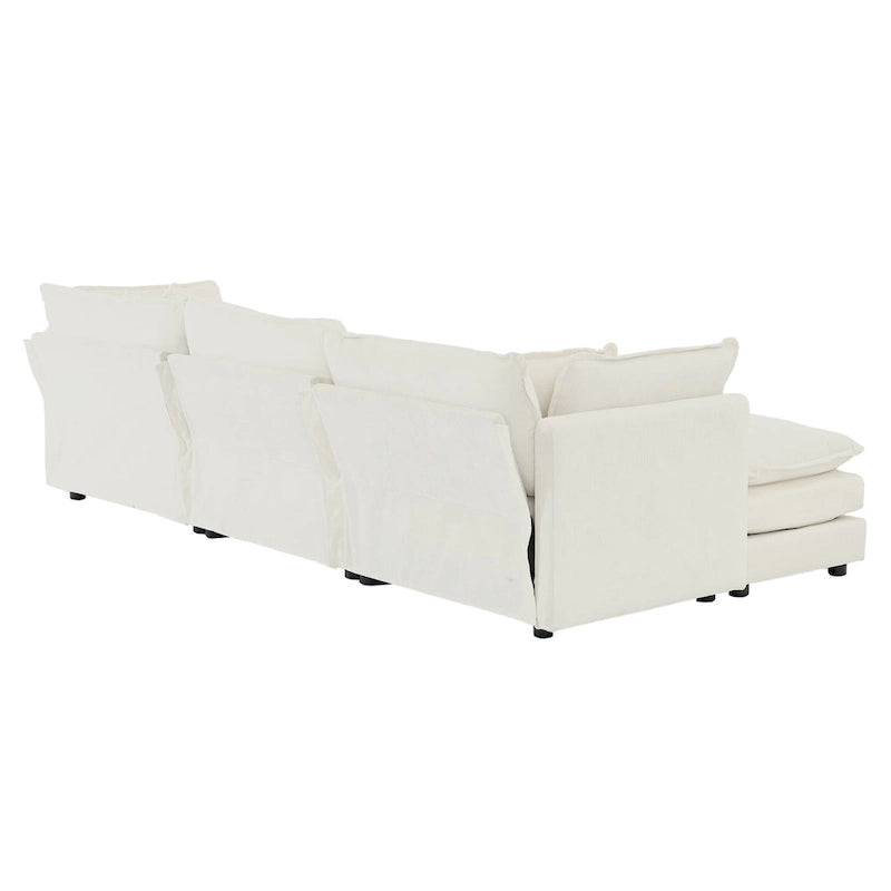 Canapé d'angle modulaire en chenille