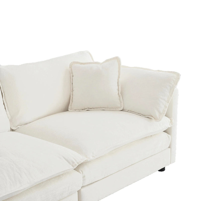 Canapé d'angle modulaire en chenille