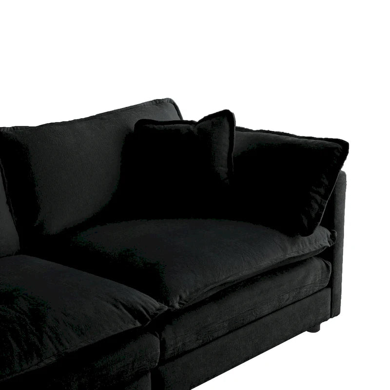 Canapé d'angle modulaire en chenille