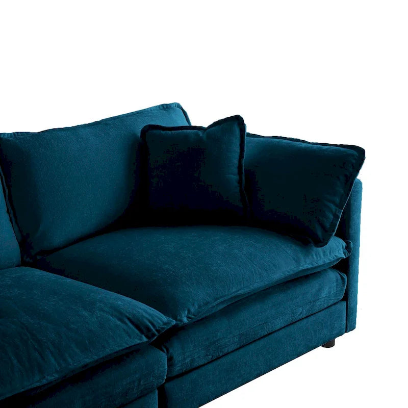 Canapé d'angle modulaire en chenille