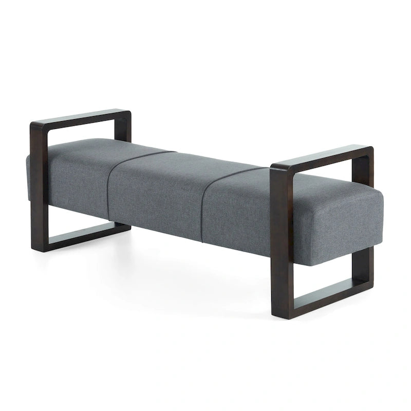 Banc ottoman rembourré moderne au design multifonctionnel