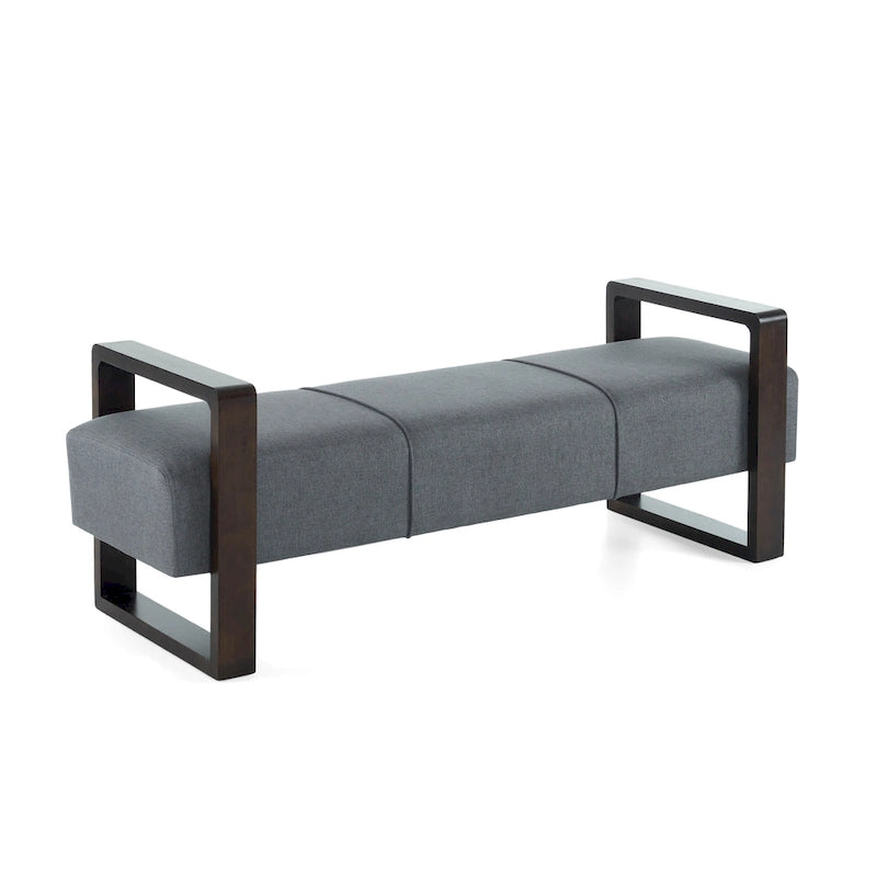 Banc ottoman rembourré moderne au design multifonctionnel