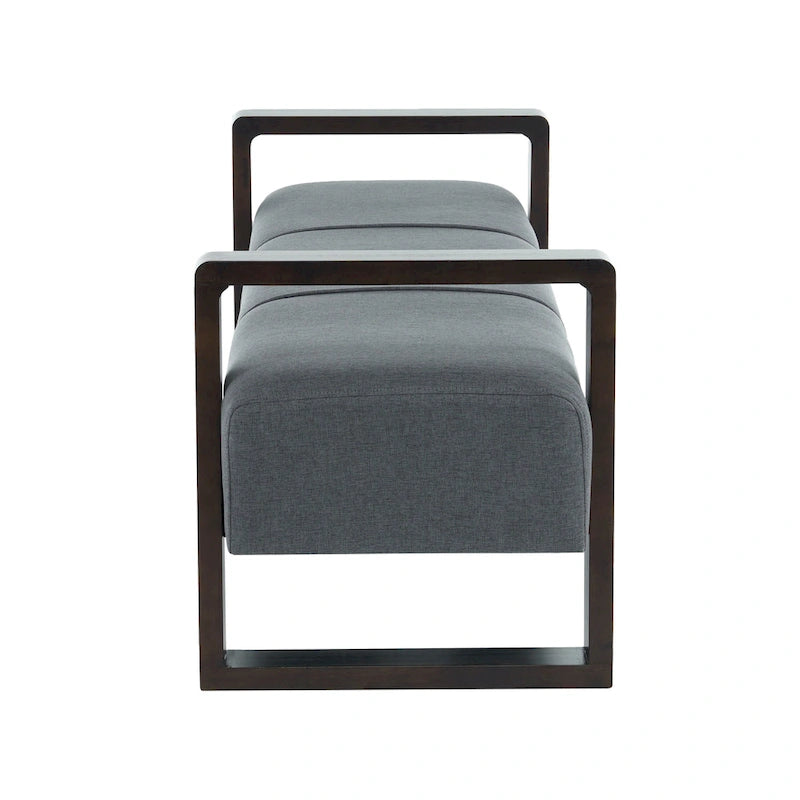 Banc ottoman rembourré moderne au design multifonctionnel