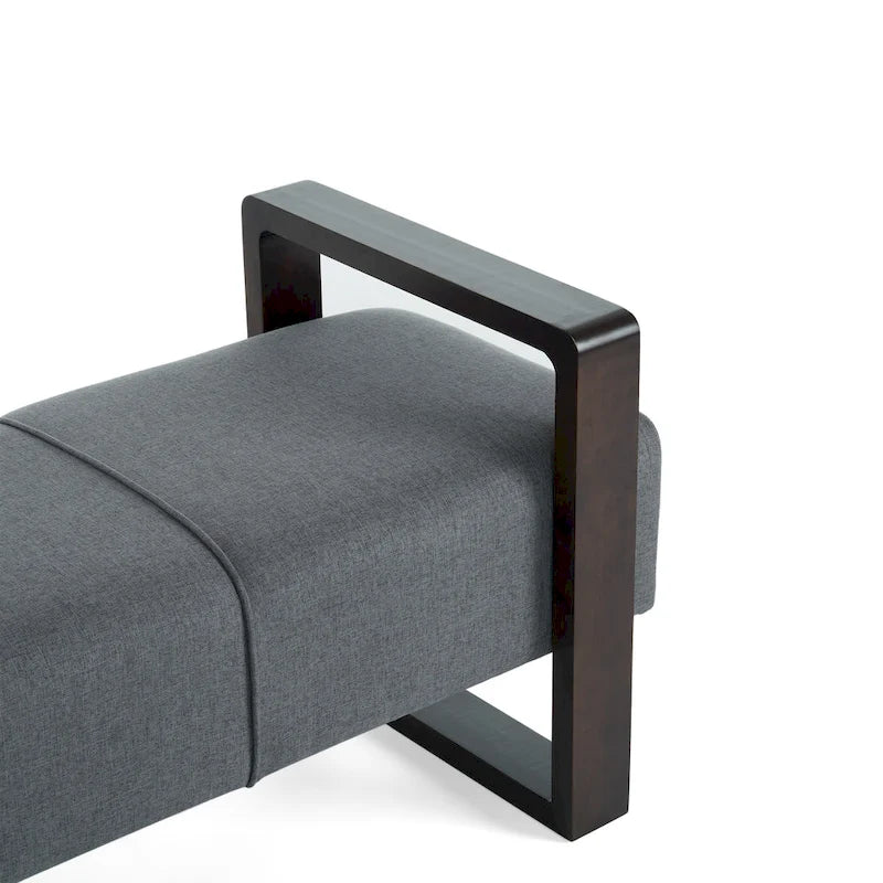 Banc ottoman rembourré moderne au design multifonctionnel