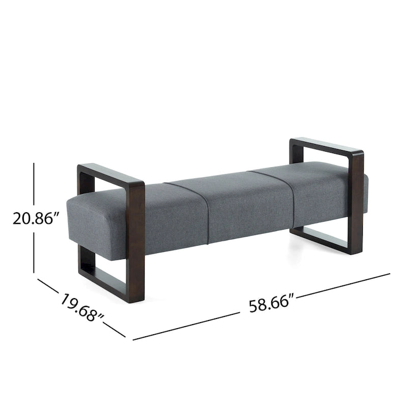 Banc ottoman rembourré moderne au design multifonctionnel