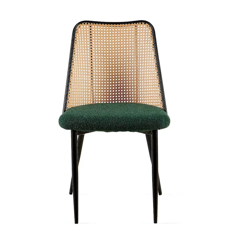 Chaises de salle à manger Chaises Boucle avec dossier en cannage naturel