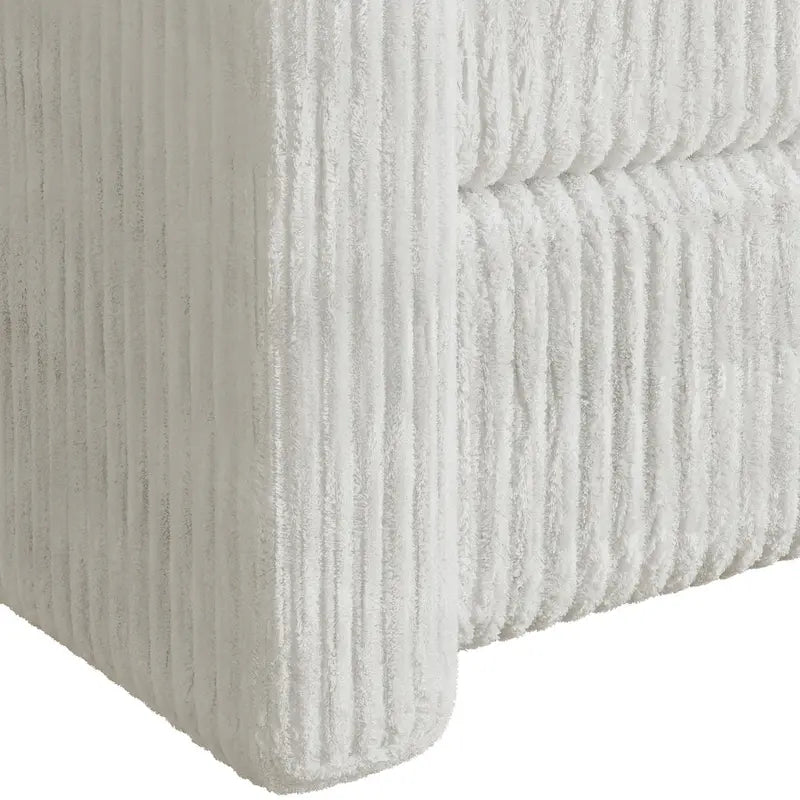 Lit de repos capitonné en velours côtelé avec lit gigogne