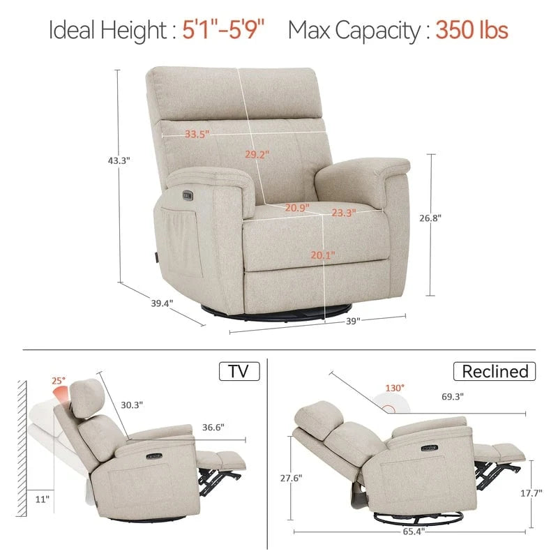Fauteuil de maternité électrique inclinable et pivotant