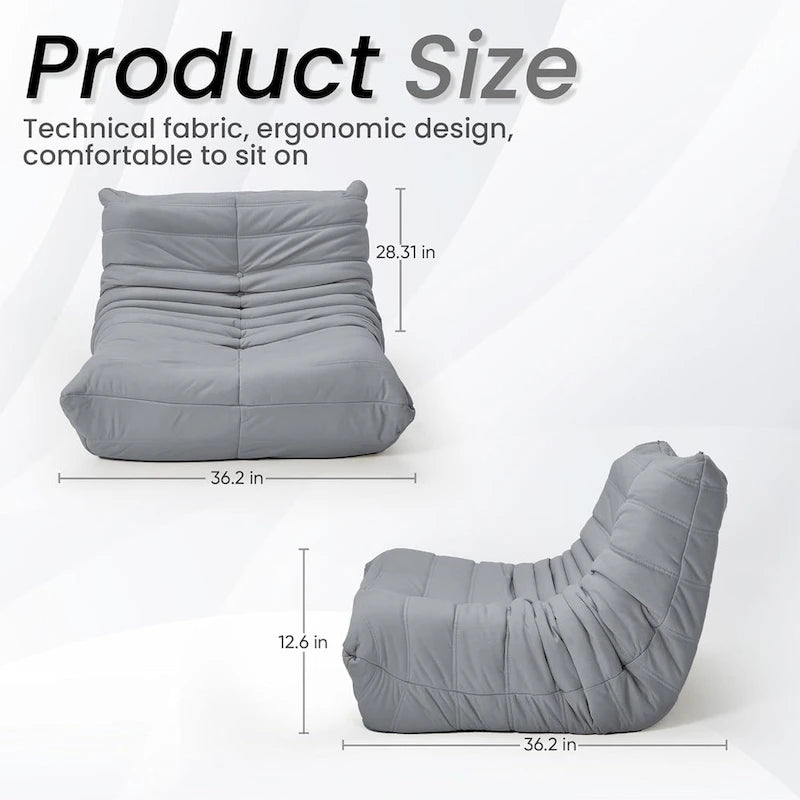 Pouf Poire Canapé Fauteuil de Sol en Mousse à Mémoire de Forme