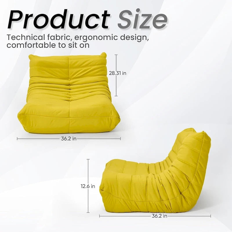 Pouf Poire Canapé Fauteuil de Sol en Mousse à Mémoire de Forme
