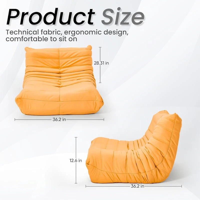 Pouf Poire Canapé Fauteuil de Sol en Mousse à Mémoire de Forme