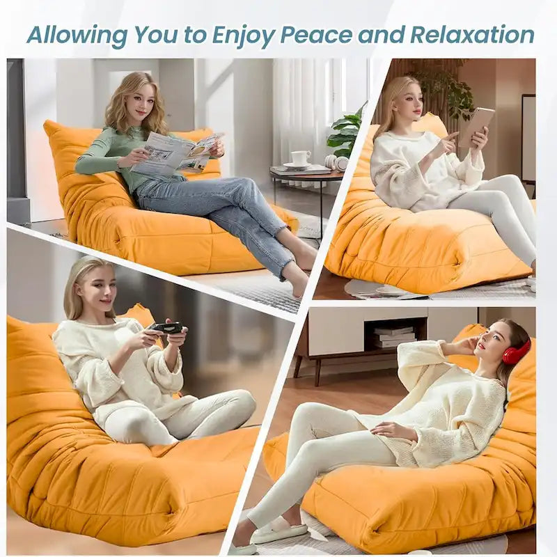 Pouf Poire Canapé Fauteuil de Sol en Mousse à Mémoire de Forme