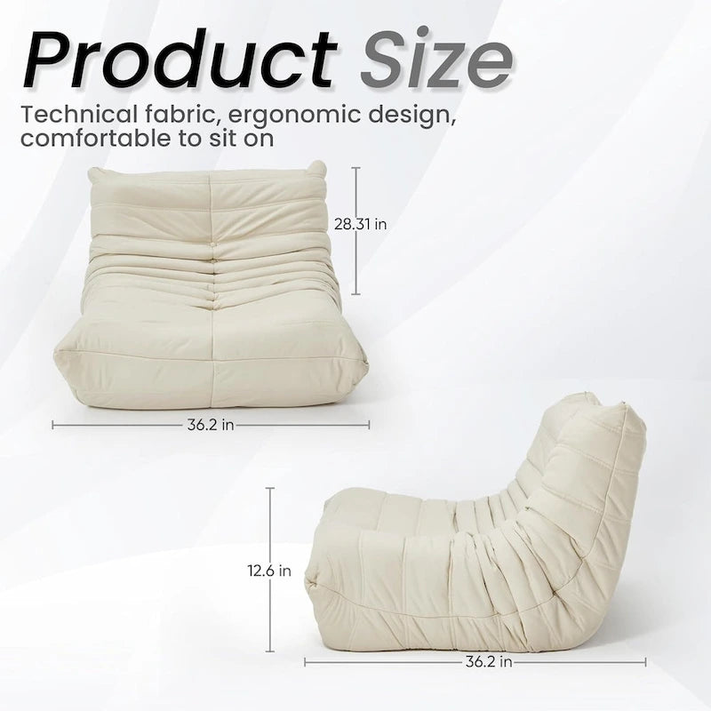 Pouf Poire Canapé Fauteuil de Sol en Mousse à Mémoire de Forme