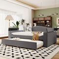Lit de repos rembourré avec lit gigogne — Tissu velours Teddy