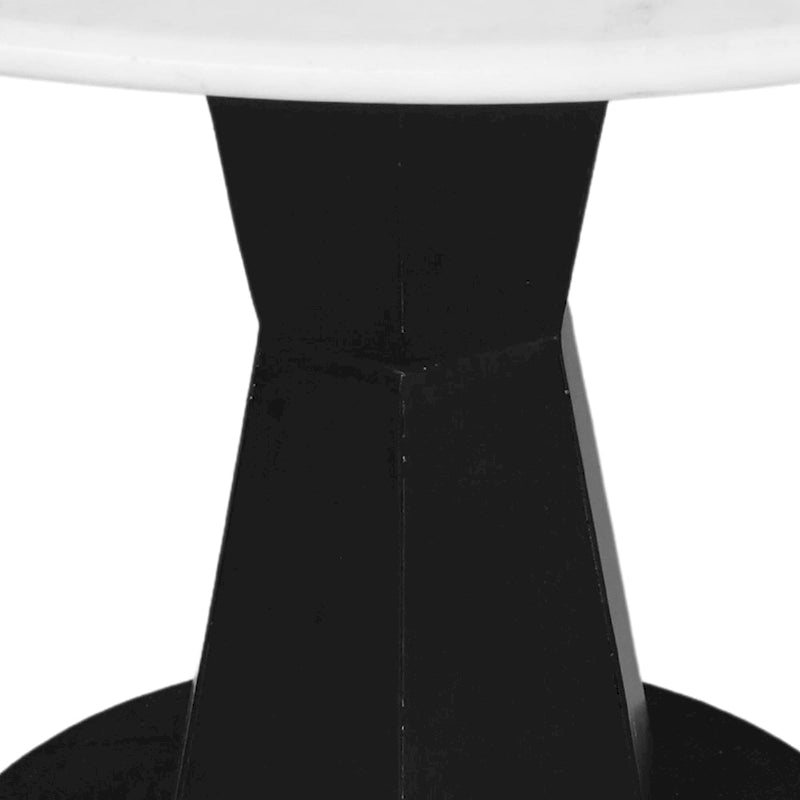 Table basse, table ronde avec plateau en marbre blanc