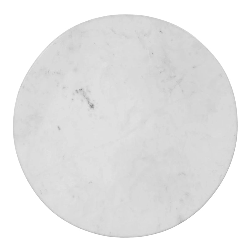 Table basse, table ronde avec plateau en marbre blanc