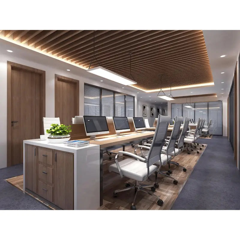 Fauteuil de bureau moderne à haut dossier, côtelé, en cuir PU, pivotant, inclinable et réglable