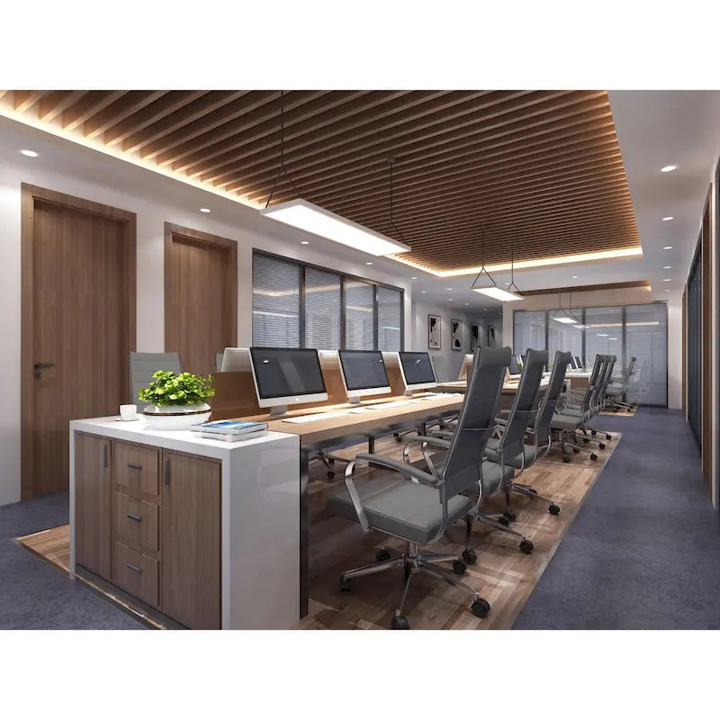 Fauteuil de bureau moderne à haut dossier, côtelé, en cuir PU, pivotant, inclinable et réglable