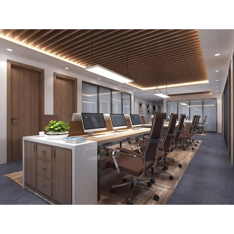 Fauteuil de bureau moderne à haut dossier, côtelé, en cuir PU, pivotant, inclinable et réglable