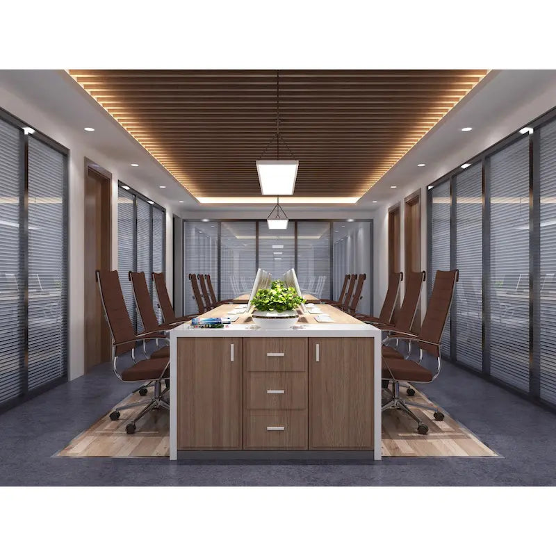 Fauteuil de bureau moderne à haut dossier, côtelé, en cuir PU, pivotant, inclinable et réglable