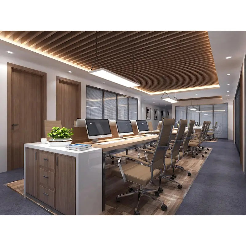 Fauteuil de bureau moderne à haut dossier, côtelé, en cuir PU, pivotant, inclinable et réglable