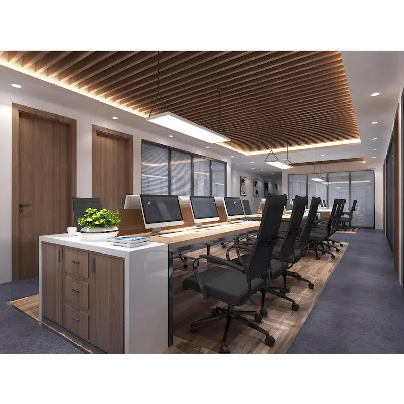 Fauteuil de bureau moderne à haut dossier, côtelé, en cuir PU, pivotant, inclinable et réglable