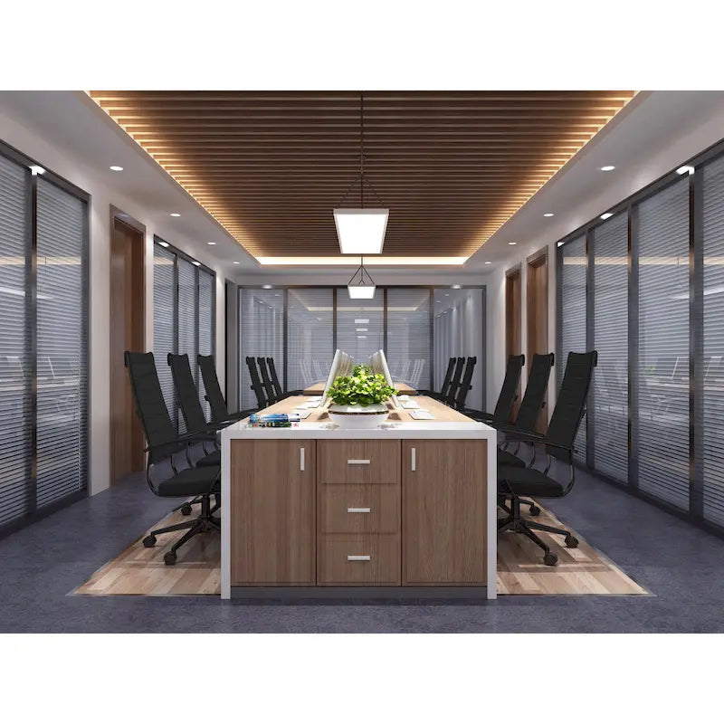 Fauteuil de bureau moderne à haut dossier, côtelé, en cuir PU, pivotant, inclinable et réglable