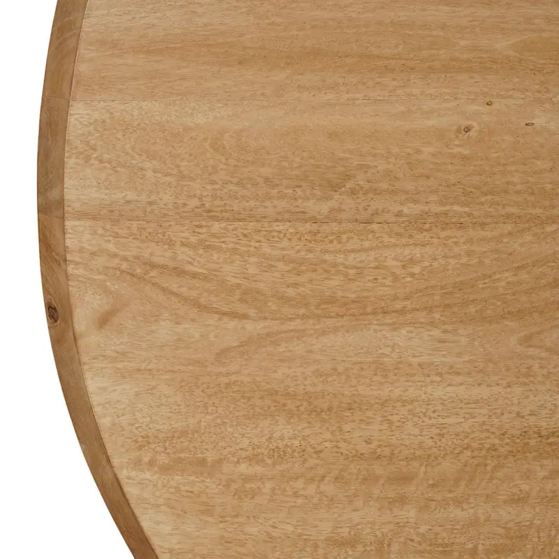 Table de salle à manger ronde en manguier naturel marron