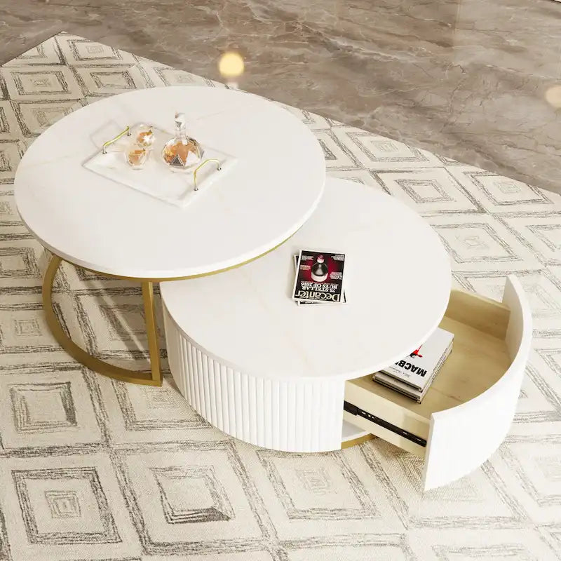 Table basse gigogne ronde moderne