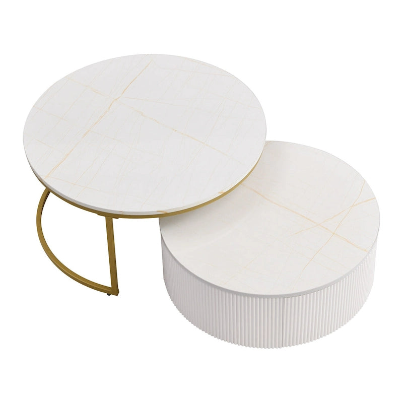 Table basse gigogne ronde moderne