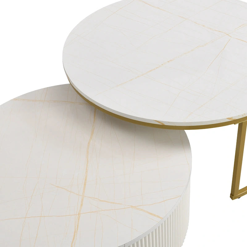 Table basse gigogne ronde moderne