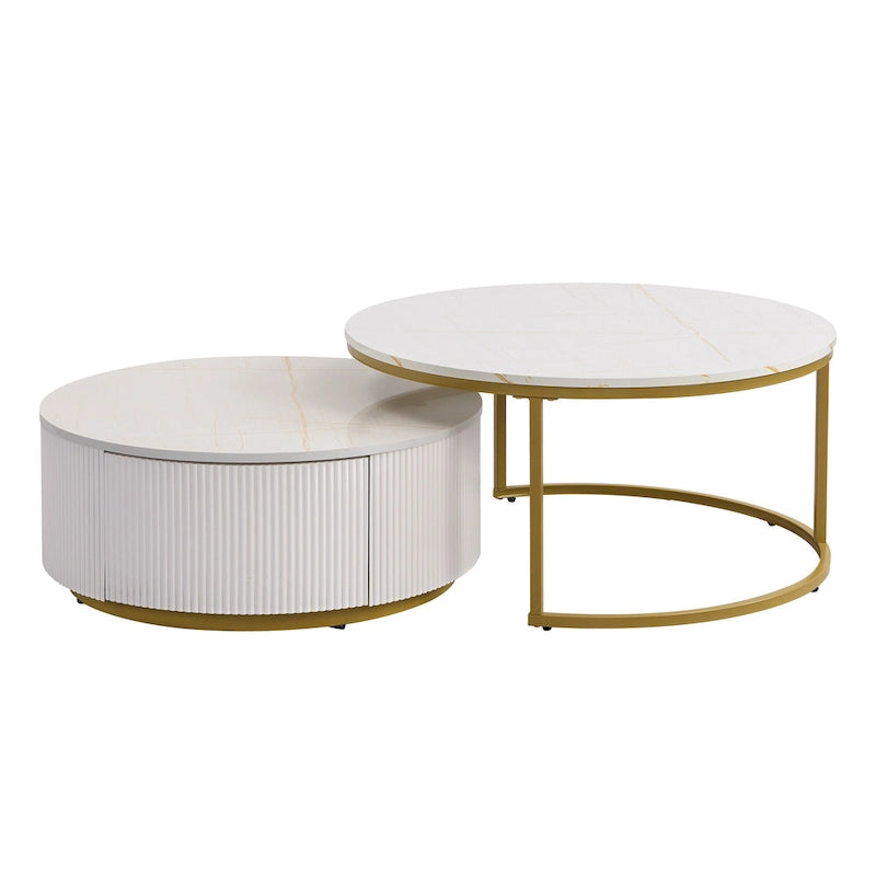 Table basse gigogne ronde moderne