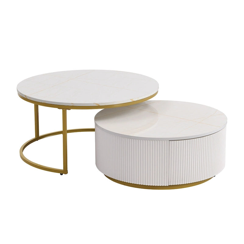 Table basse gigogne ronde moderne