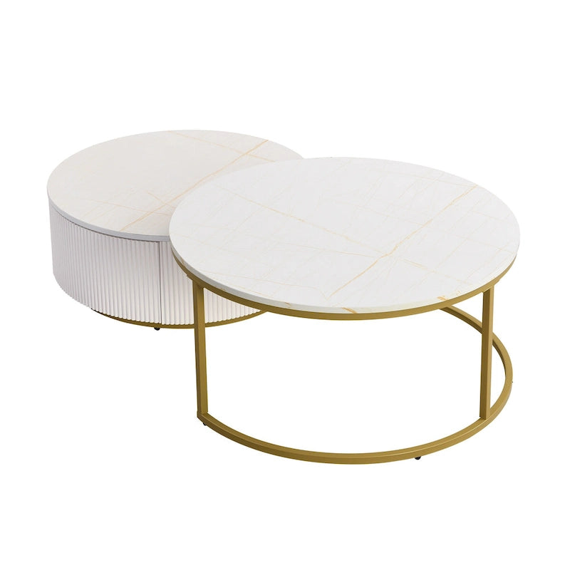 Table basse gigogne ronde moderne