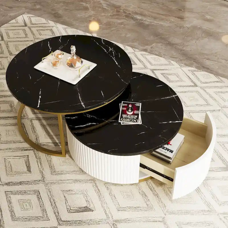Table basse gigogne ronde moderne