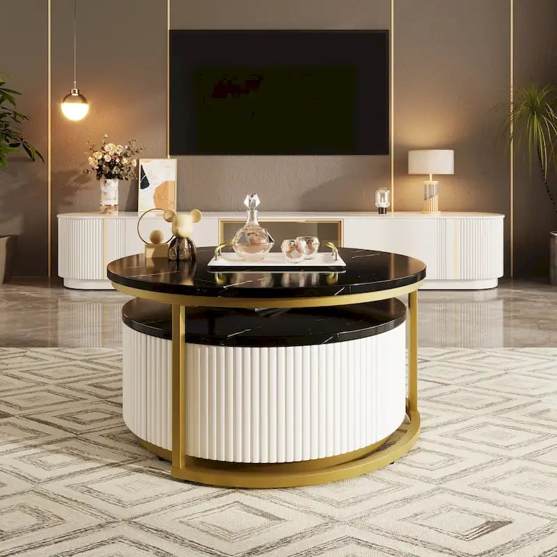 Table basse gigogne ronde moderne