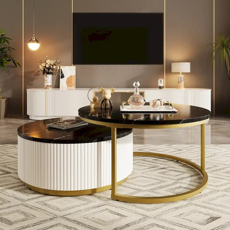 Table basse gigogne ronde moderne