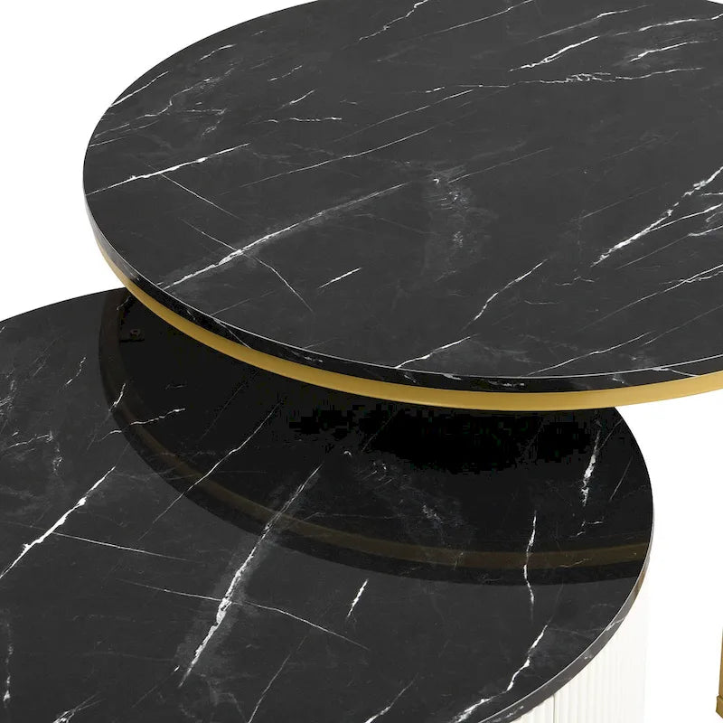 Table basse gigogne ronde moderne