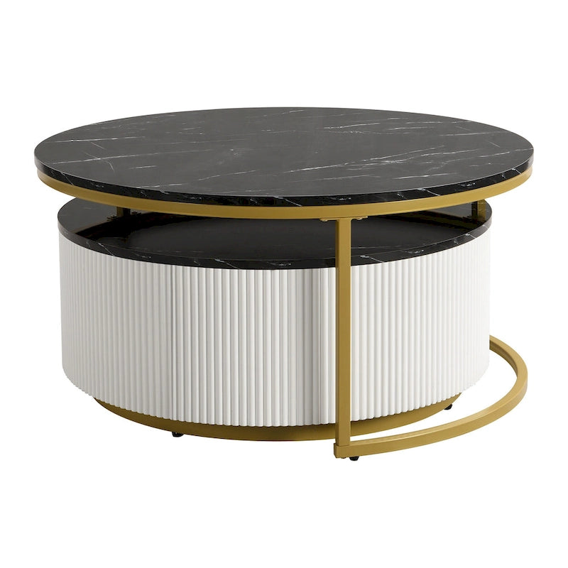 Table basse gigogne ronde moderne