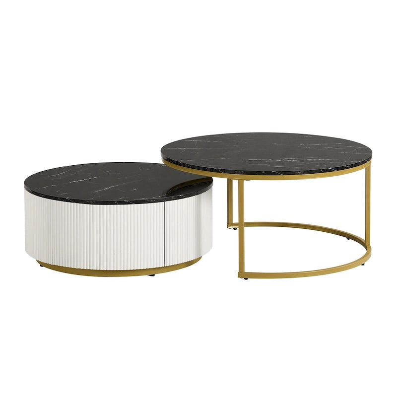 Table basse gigogne ronde moderne