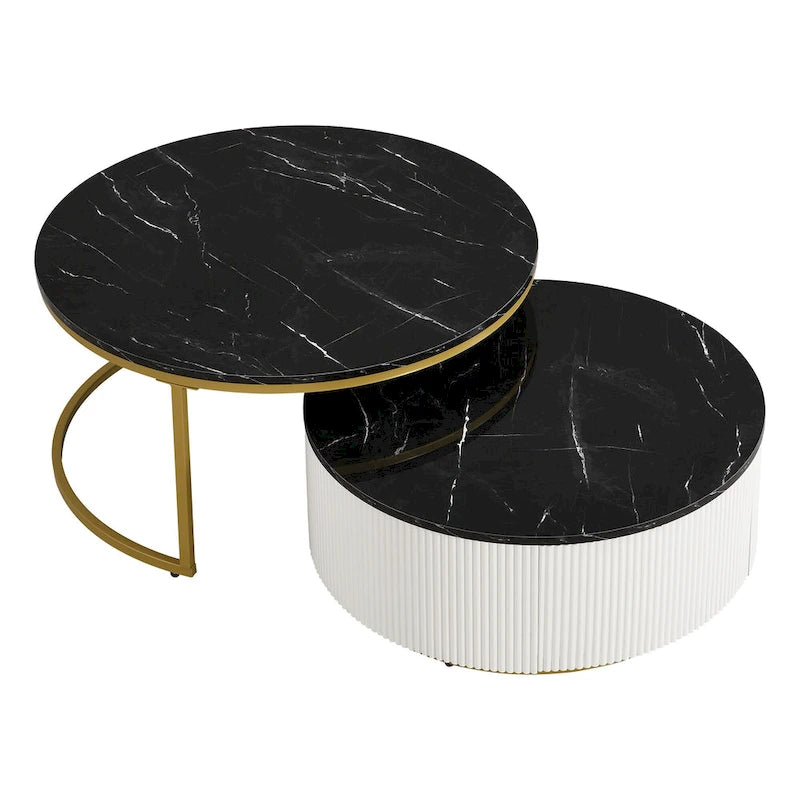 Table basse gigogne ronde moderne