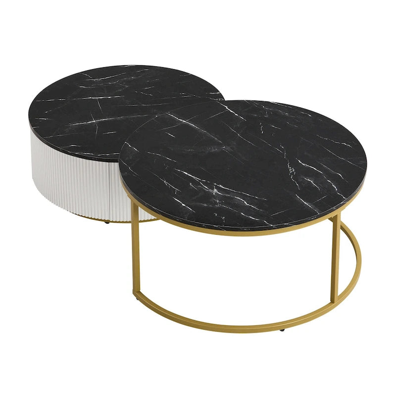 Table basse gigogne ronde moderne