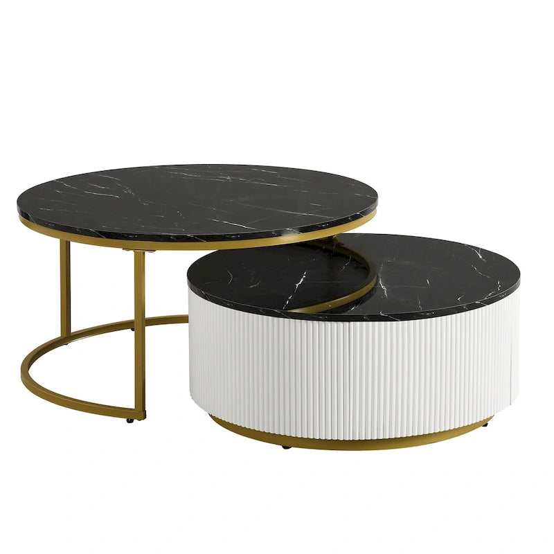 Table basse gigogne ronde moderne