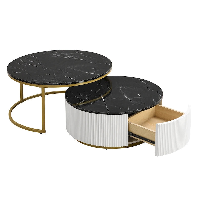 Table basse gigogne ronde moderne